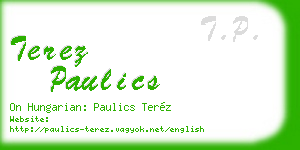 terez paulics business card