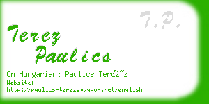 terez paulics business card